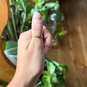 Delicate Gold Ring with Center “Z” - Women's Jewelry hand crafted